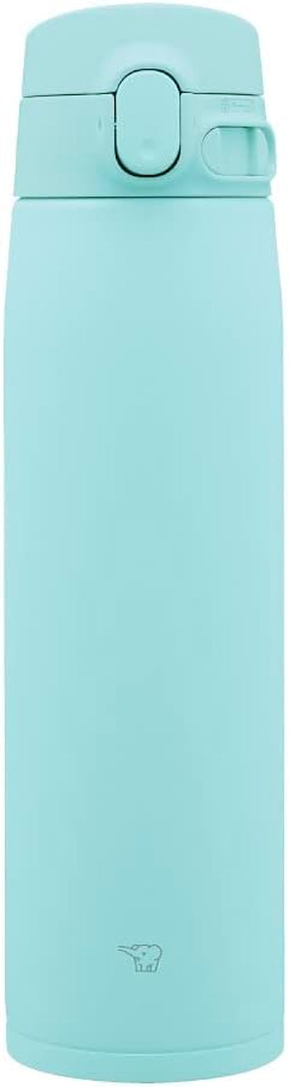 Zojirushi SM-VA72-AM Water Bottle, One-Touch Stainless Steel Mug, Seamless, 24.3 Fl Oz (720 Ml), Mint Blue