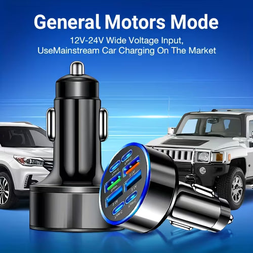 8-in-1 Phone Charger with QC3.0 Fast Charging, PD+USB Dual Output, LED Indicator Lights, Compact and Portable