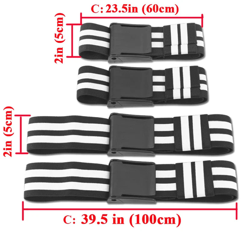 PRO 4-Pack Bundle Blood Flow Restriction Bands for Arms and Legs - Occlusion Training Bands Help You Gain Muscle without Heavy Weight Lifting, Strong Elastic Strap + Quick-Release (Copy)