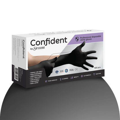 Nitrile Gloves 6 Mil, Latex Free, Powder-Free (1 Pack- 100Pcs.)